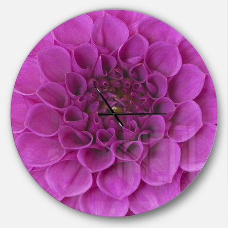 Large Purple Flower and Petals - Oversized Floral Wall CLock