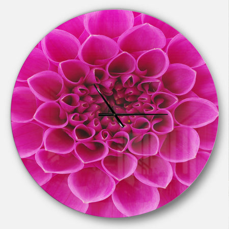 Large Pink Flower and Petals - Oversized Floral Wall CLock