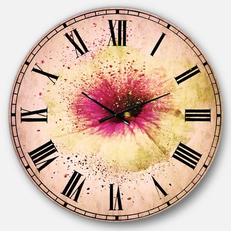 Colorful Gentiana Alpina Watercolor - Floral Wall CLock