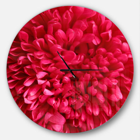 Pink Aster Flower Petals Close up - Oversized Traditional Wall CLock