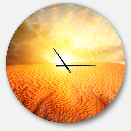 Sand Landscape with Sun - Oversized Traditional Wall CLock