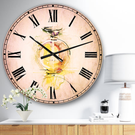 Perfume Bottle Watercolor - Animal Large Wall CLock