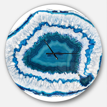 Blue Agate Crystal - Oversized Modern Wall CLock