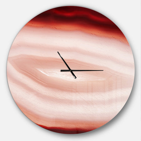 Agate with Chalcedony Geological Crystal - Oversized Modern Wall CLock