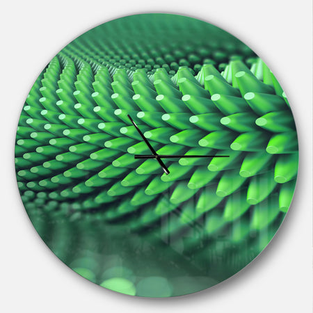 Abstract 3D Spiny Background - Oversized Modern Wall CLock