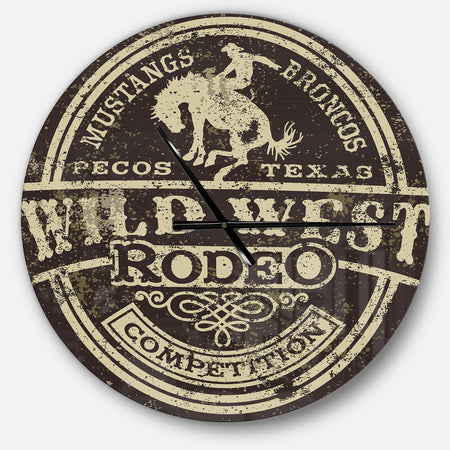 Wild west rodeo - Oversized Farmhouse Wall CLock