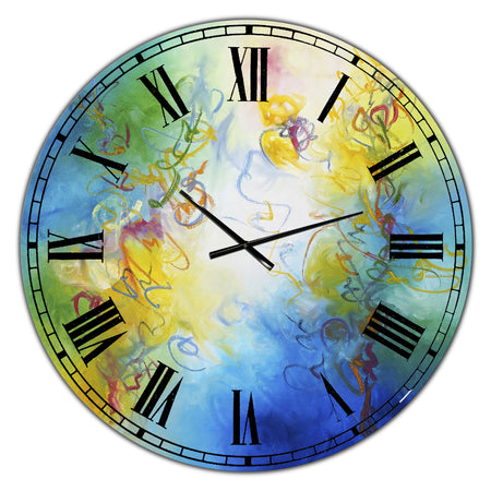 Color Dances - Oversized Modern Wall Clock