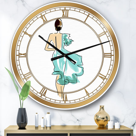 Evening Dress Fashion - Large Fashion Wall Clock
