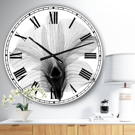 Dendrobium On Back X-Ray Orchid - Large Cottage Wall Clock
