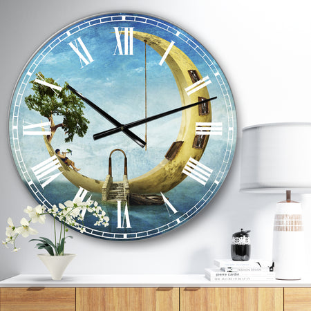 Home Sweet Moon - Large Modern Wall Clock