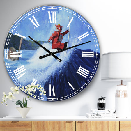 Surfer Joe - Large Modern Wall Clock