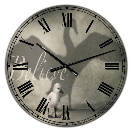 Believe Shadow IV - Large Cottage Wall Clock
