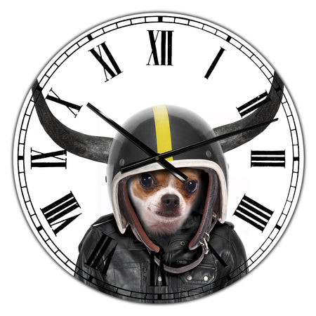 Little Dog With Attitude - Large Modern Wall Clock