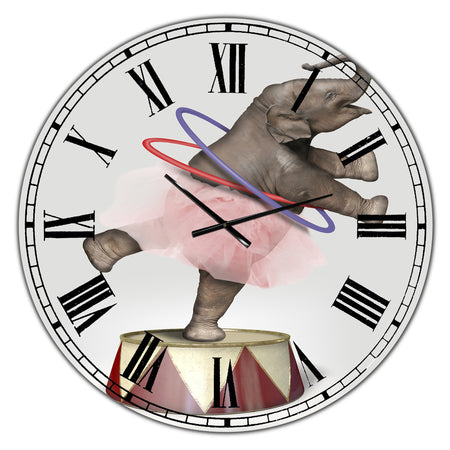 Circus Elephant - Oversized Modern Wall Clock