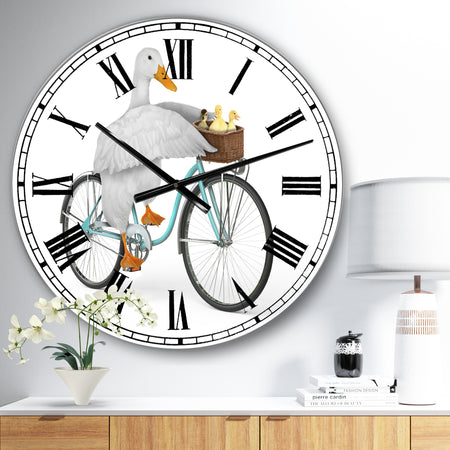 Riding Bikes - Large Modern Wall Clock