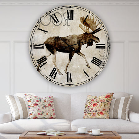 Moose Lodge 2 - Oversized Cottage Wall Clock
