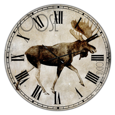 Moose Lodge 2 - Oversized Cottage Wall Clock