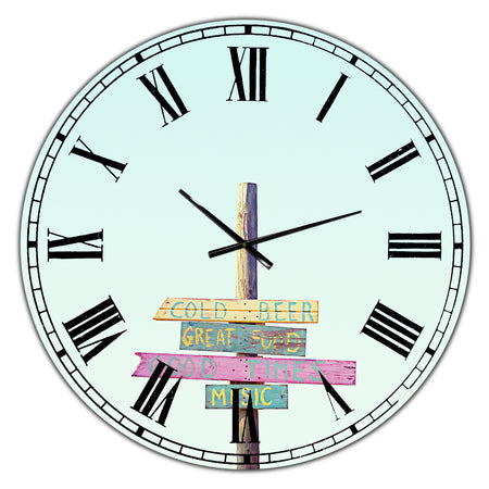 4 Thruths Of Life - Oversized Cottage Wall Clock