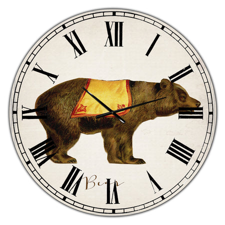 Circus Animals Bear - Oversized Cottage Wall Clock