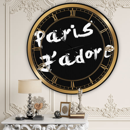 Paris Jadore - Oversized Fashion Wall Clock