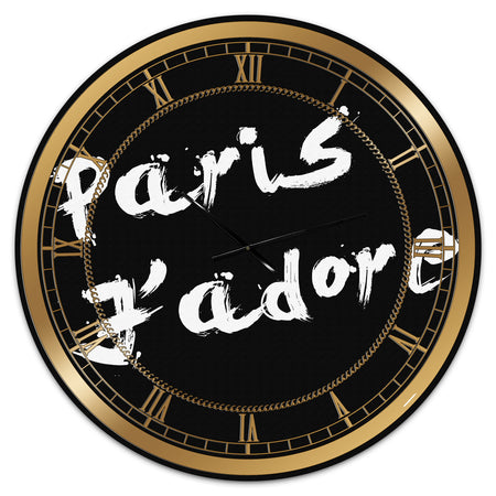 Paris Jadore - Oversized Fashion Wall Clock