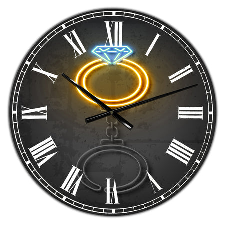 Diamond ring - Large Modern Wall Clock