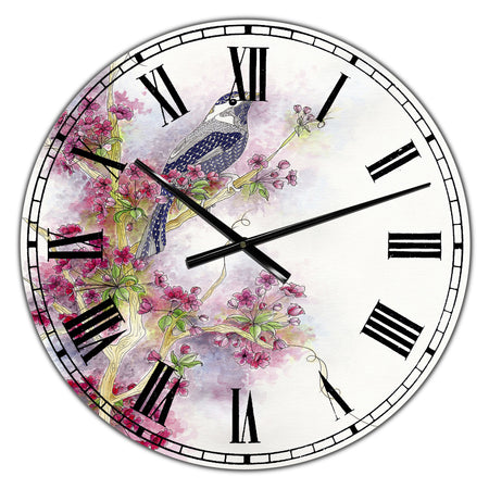 Cherry Blossom Days - Large Cottage Wall Clock