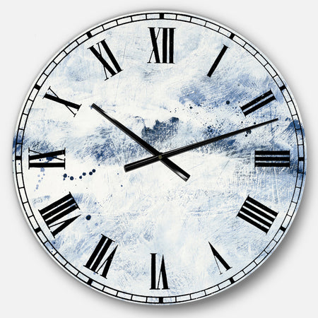 Blue Wipe Out - Traditional Oversized Wall CLock