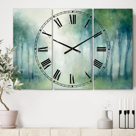 Walk in the Forest - Cottage 3 Panels Large Wall CLock