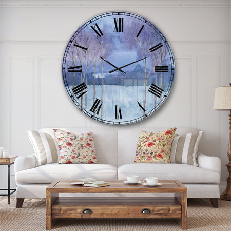 Evening Serenade II - Traditional Landscape Large Wall CLock