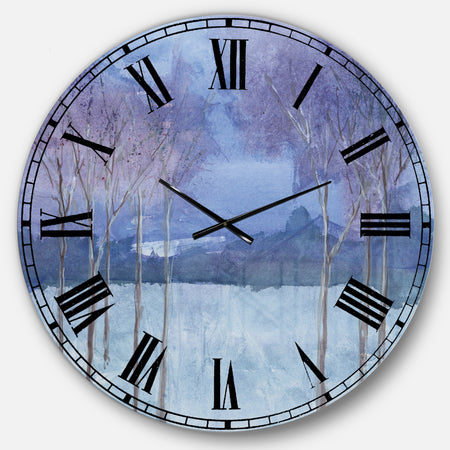 Evening Serenade II - Traditional Landscape Large Wall CLock