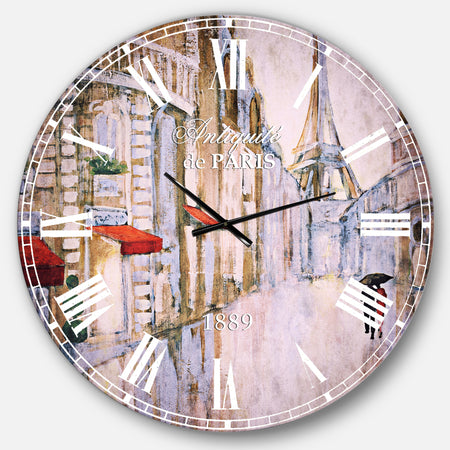 Love in Paris III - Romantic French Country Large Wall CLock