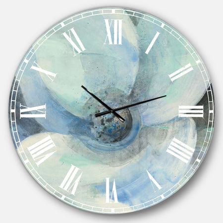 Watercolor Moonlight Magnolia II - Farmhouse Large Wall CLock