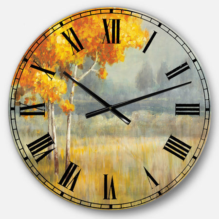 Autumn Landscape - Farmhouse Oversized Wall CLock
