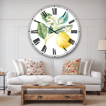 Floursack Lemon I - Cabin & Lodge Wall CLock