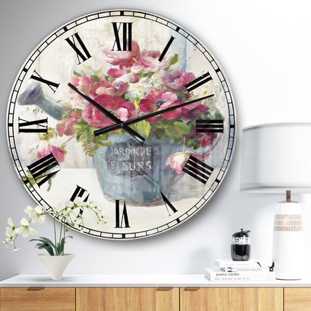 Maison Des Fleurs I - Cabin & Lodge Large Wall CLock