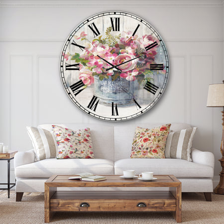 Maison Des Fleurs III - Cabin & Lodge Oversized Wall CLock