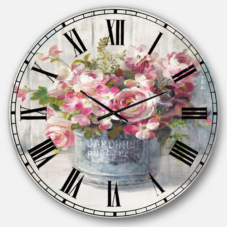 Maison Des Fleurs III - Cabin & Lodge Oversized Wall CLock