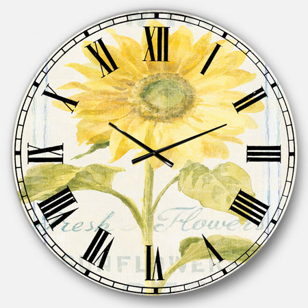 Floursack Florals II - Cottage Wall CLock