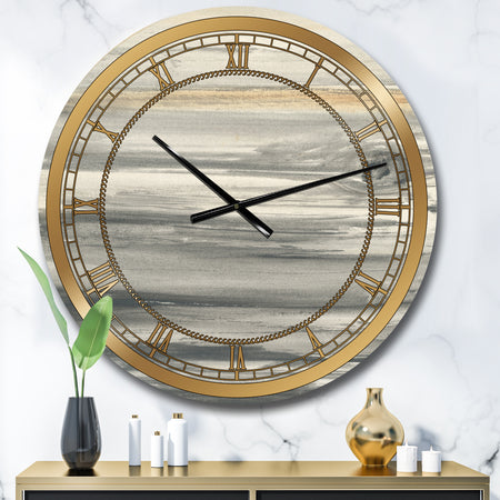 watercolor colorfields II - Glam Large Wall CLock