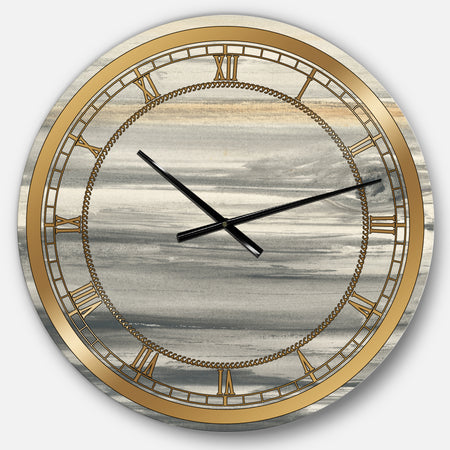 watercolor colorfields II - Glam Large Wall CLock