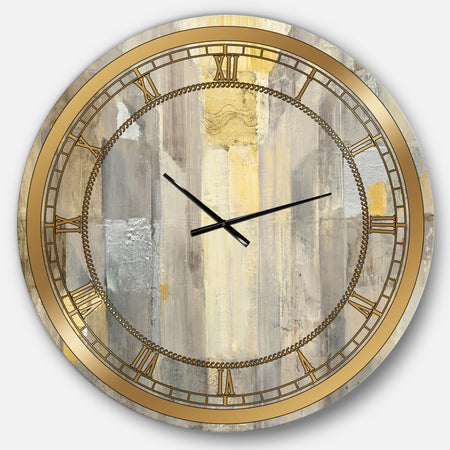 Silver Orchid Borella 'Gold Square Watercolor - Glam Large Wall Clock