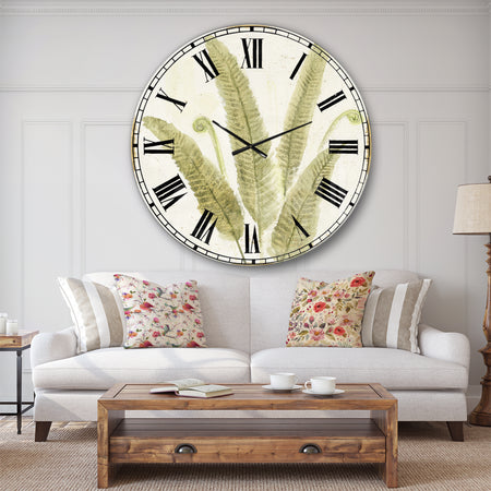 Simple Forest II - Floral & Botanical Wall CLock
