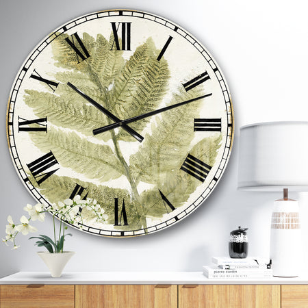 Simple Forest I - Floral & Botanical Large Wall CLock