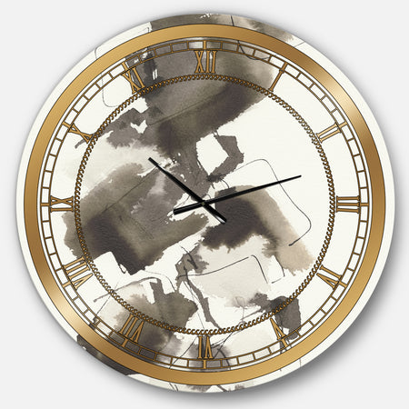 Geometric Glam Square I - Glam Large Wall CLock