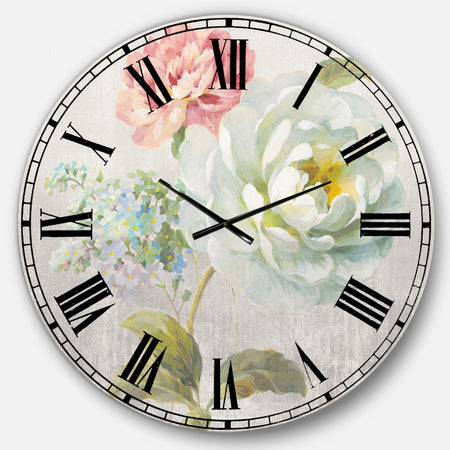 Country Flower Bouquet - Cabin & Lodge Wall CLock