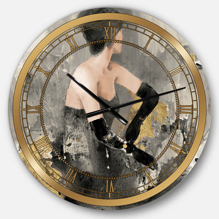 Gold Fashion Dance - Glam Oversized Wall CLock