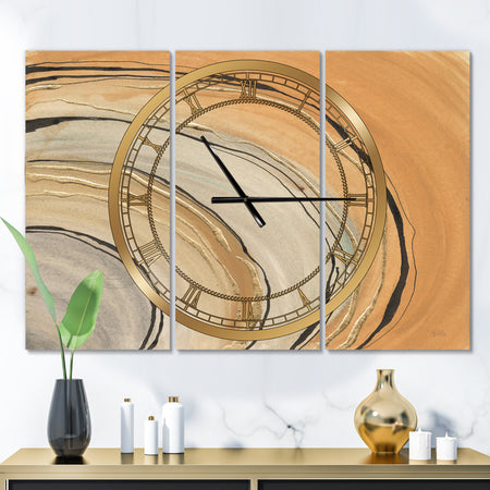Glam Canion II - Glam 3 Panels Oversized Wall CLock