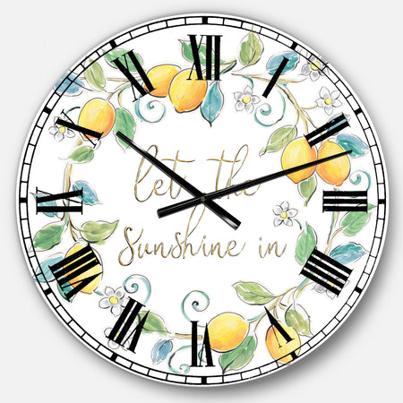 Mediterranean Breeze XII - Farmhouse Large Wall CLock