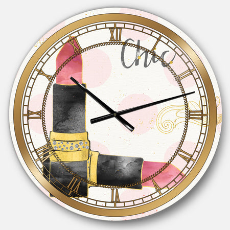 Fashion Glam lipstick II - Posh & Luxe Large Wall CLock